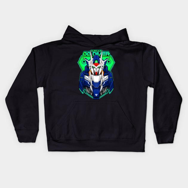 Gundam 00 Diver Kids Hoodie by WahyudiArtwork